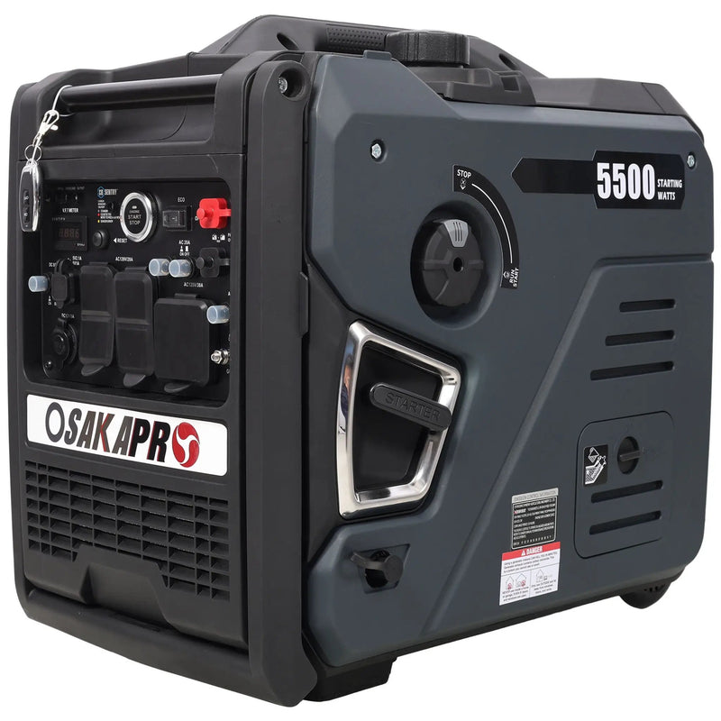 Super Quiet Inverter Generator 5.5Kw Portable Dual Fuel Electric & Remote Start Aluminium by HouseOfZazla
