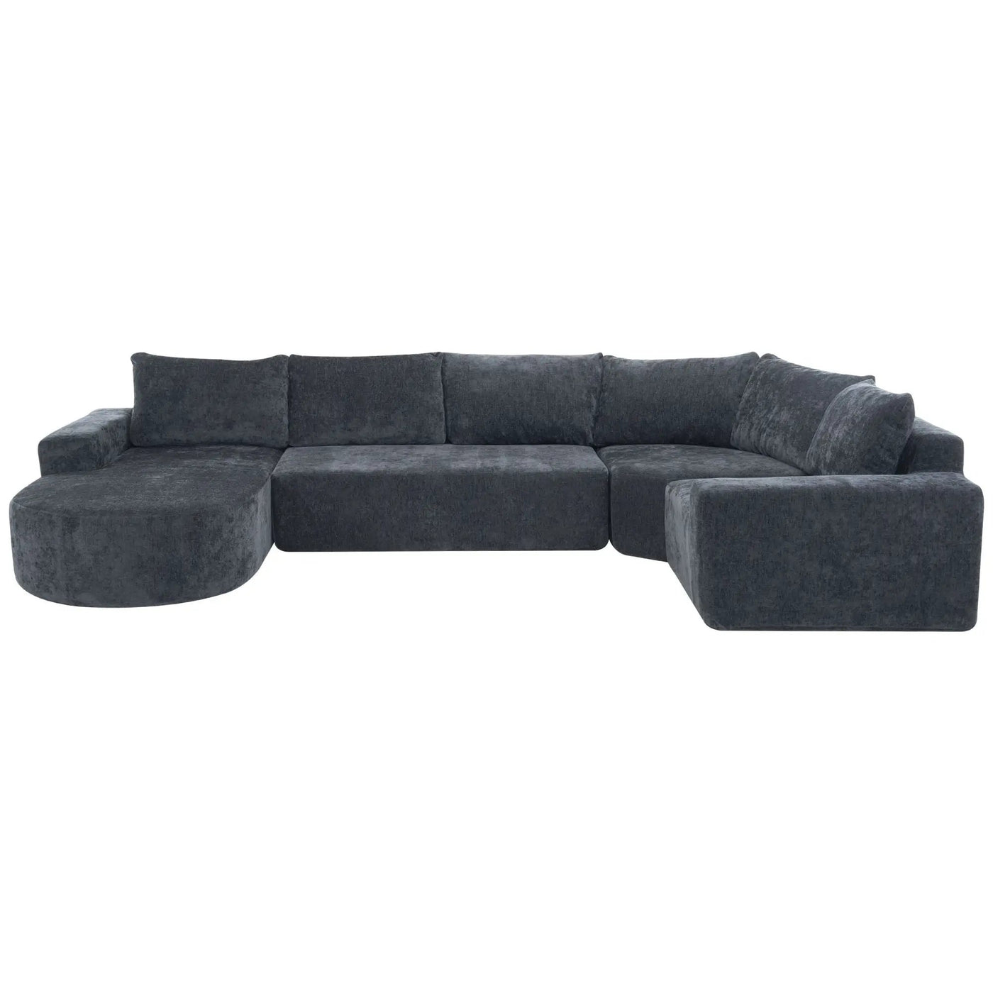 Modular Cloud Sectional Sofa Set, U-Shaped Upholstered Couch With Deep Seat by HouseOfZazla