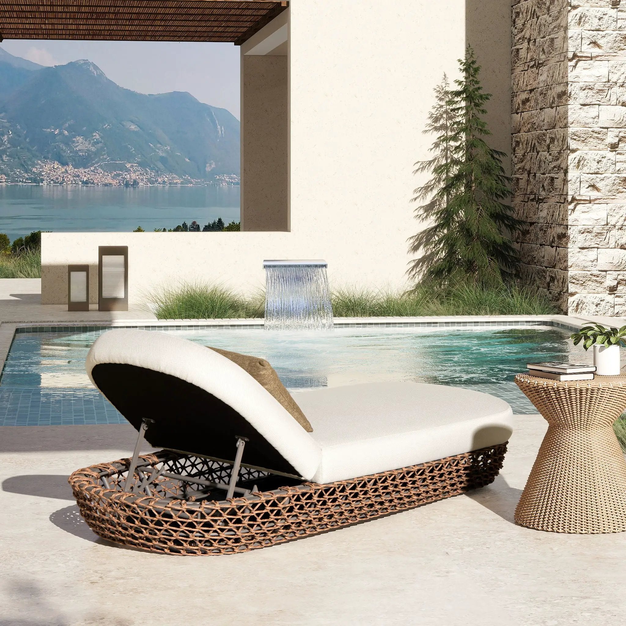 Willow - Sunbrella Upholstered Patio Lounger by Unique Piece Furniture