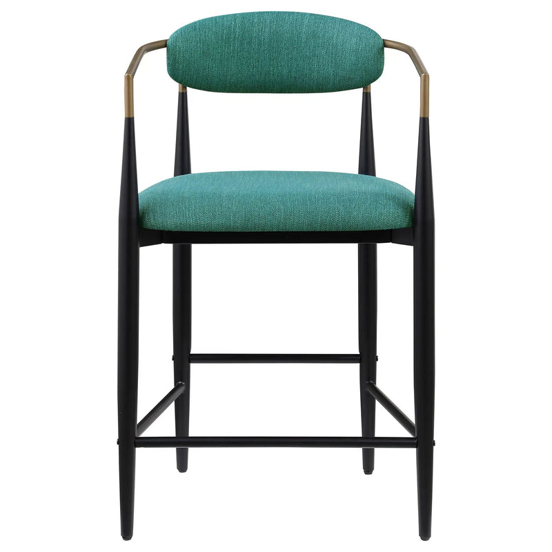 Tina Fabric Upholstered Counter Chair Green (Set of 2) by Unique Piece Furniture