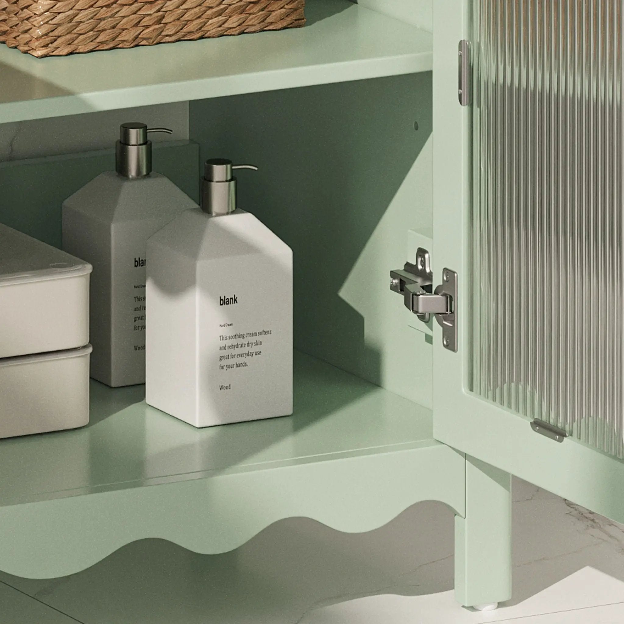 Modern Bathroom Vanity With Tempered Glass Doors by HouseOfZazla