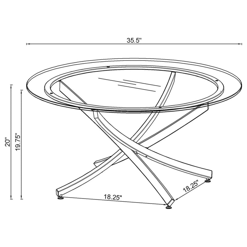 Brooke 3-piece Round Coffee and End Table Set Chrome by Unique Piece Furniture