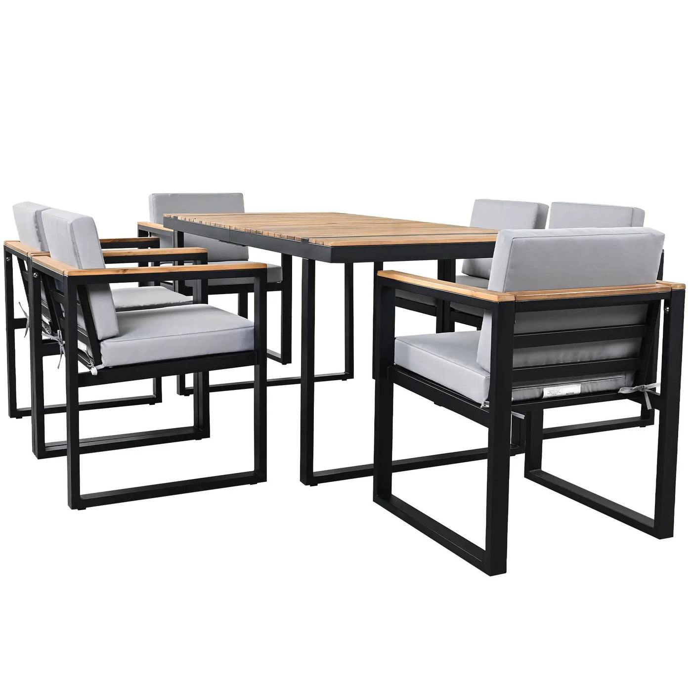 7 Pieces Outdoor Dining Set Patio Dining Table And Chair Set With And Removable Cushions For Patio by Unique Piece Furniture