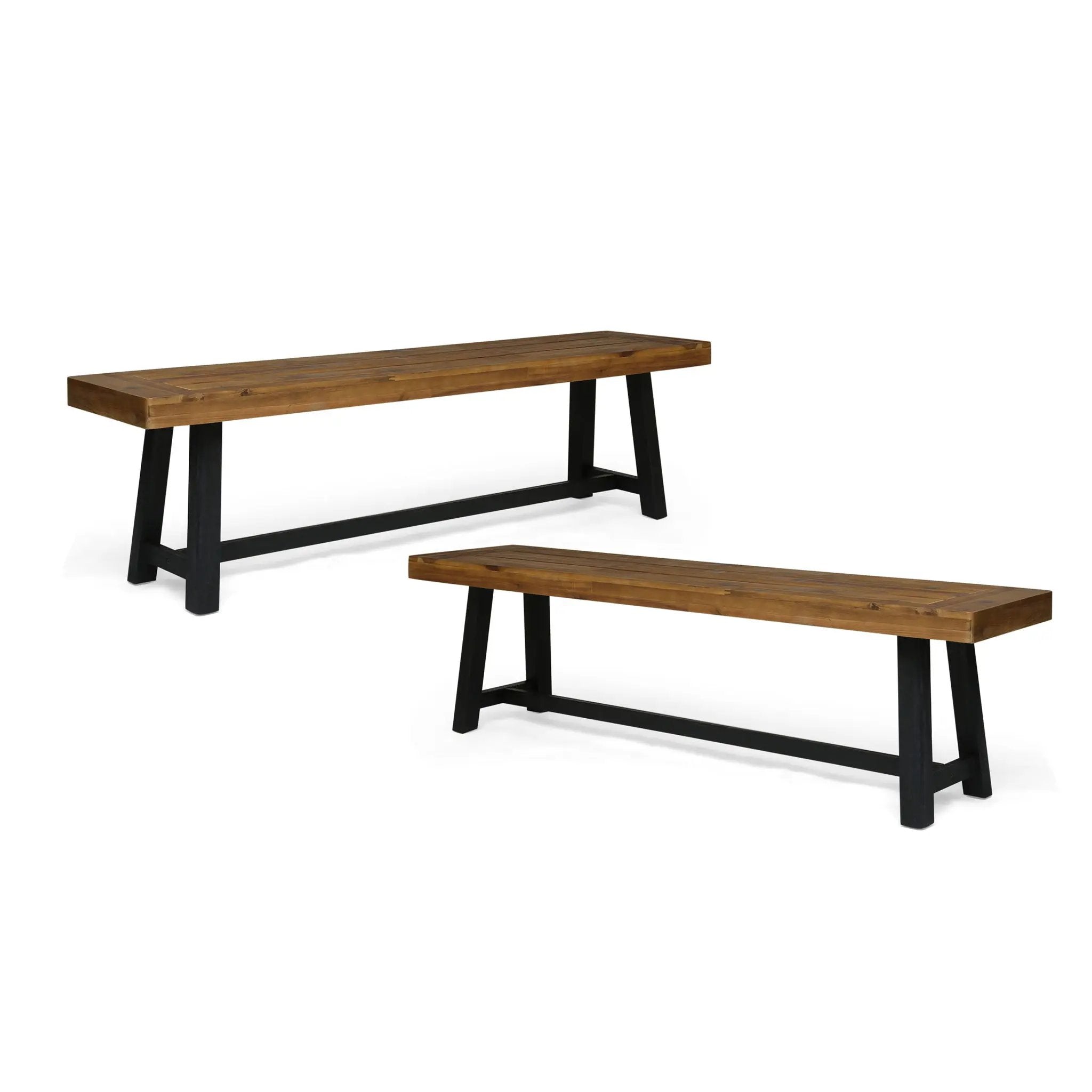 Cloud Outdoor Bench With Acacia Wood Frame And Slat Panel Design by HouseOfZazla