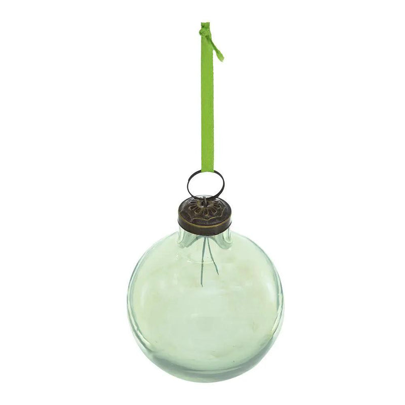 Long Neck Ball Ornaments, Glass Decorative Hanging Ball Christmas Tree Ornaments For Holiday Party Decorations (Set of 12) - Green by HouseOfZazla