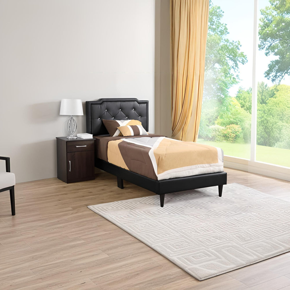 Button Tufted Bed Charming For Cozy Spaces, photo 15 of 40