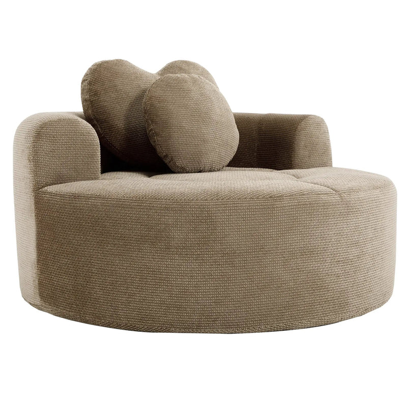 Round Sofa Bed with Memory Foam Sectional Couch for Living Room by HouseOfZazla