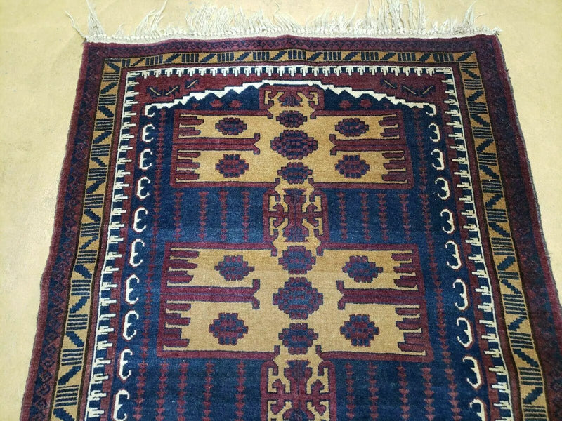 3' X 4' Vintage Handmade Balouchi Balouch Tribal Wool Rug Nice by Jewel Rugs