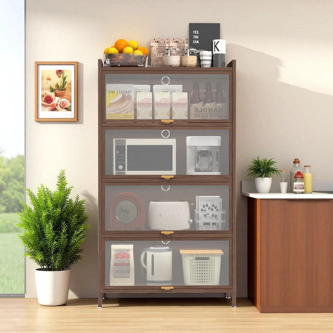 Flip Doors Cabinet, With Ample Storage Space by HouseOfZazla