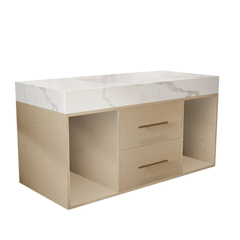39.4" Floating Bathroom Vanity with Ceramic Sink by HouseOfZazla