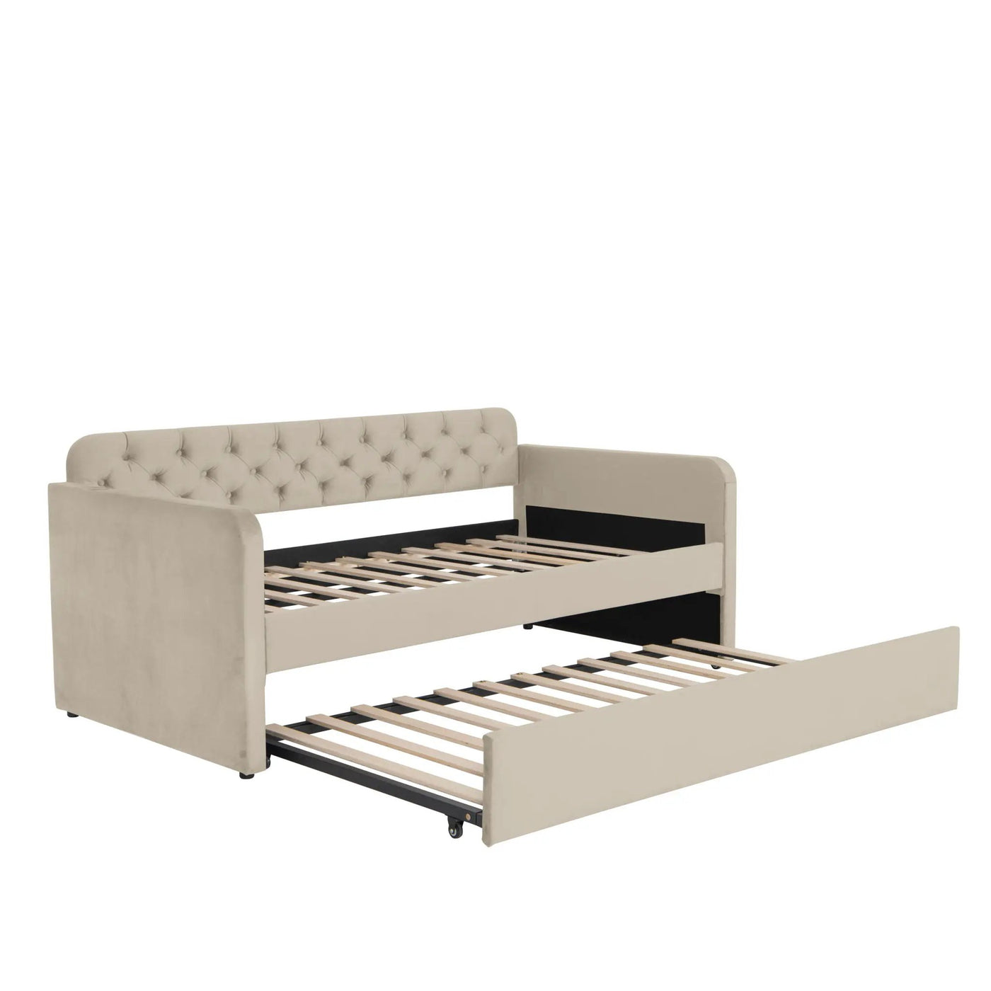 Upholstered Daybed With Trundle And USB Charging Design by HouseOfZazla
