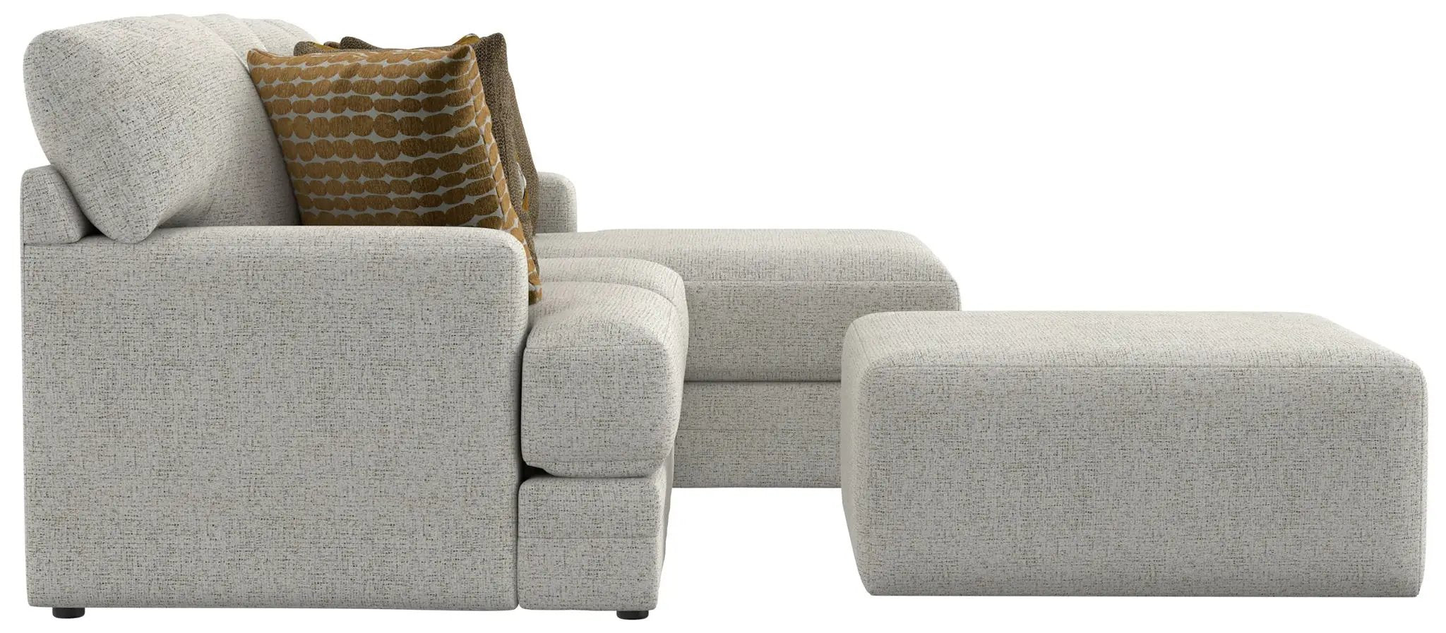 Tori - Sectional With Comfort Coil Seating, Cocktail Ottoman And Accent Pillows Included by Unique Piece Furniture
