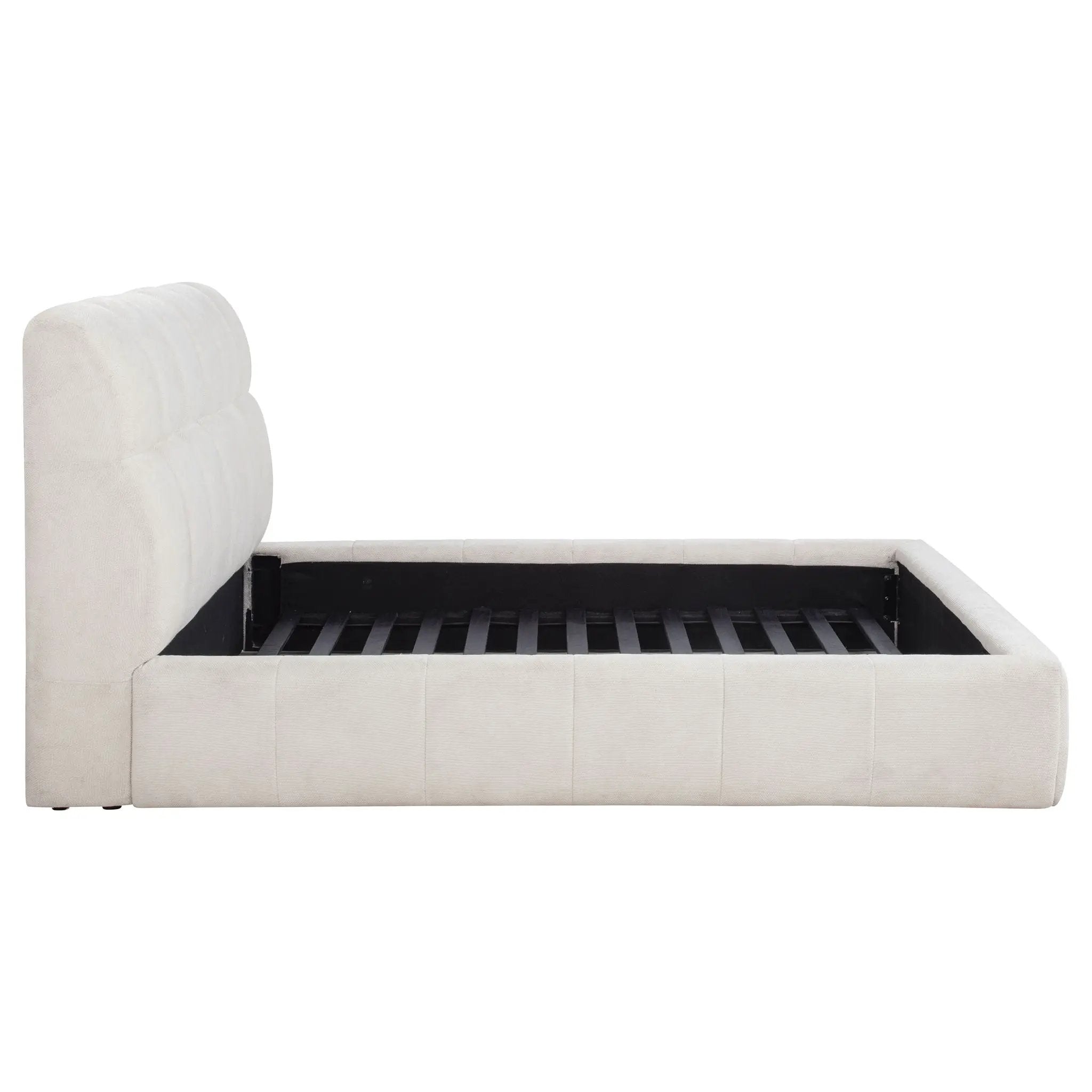 Nollet 48-inch Upholstered Queen Panel Platform Bed Cream by Unique Piece Furniture