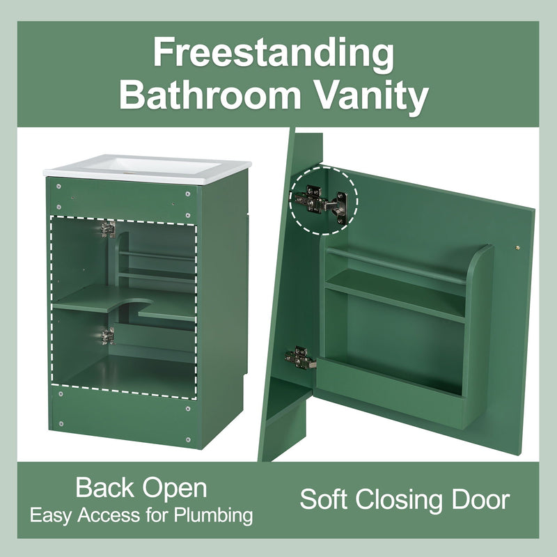 Bathroom Vanity With Sink, Cabinet With Adjustable Shelf