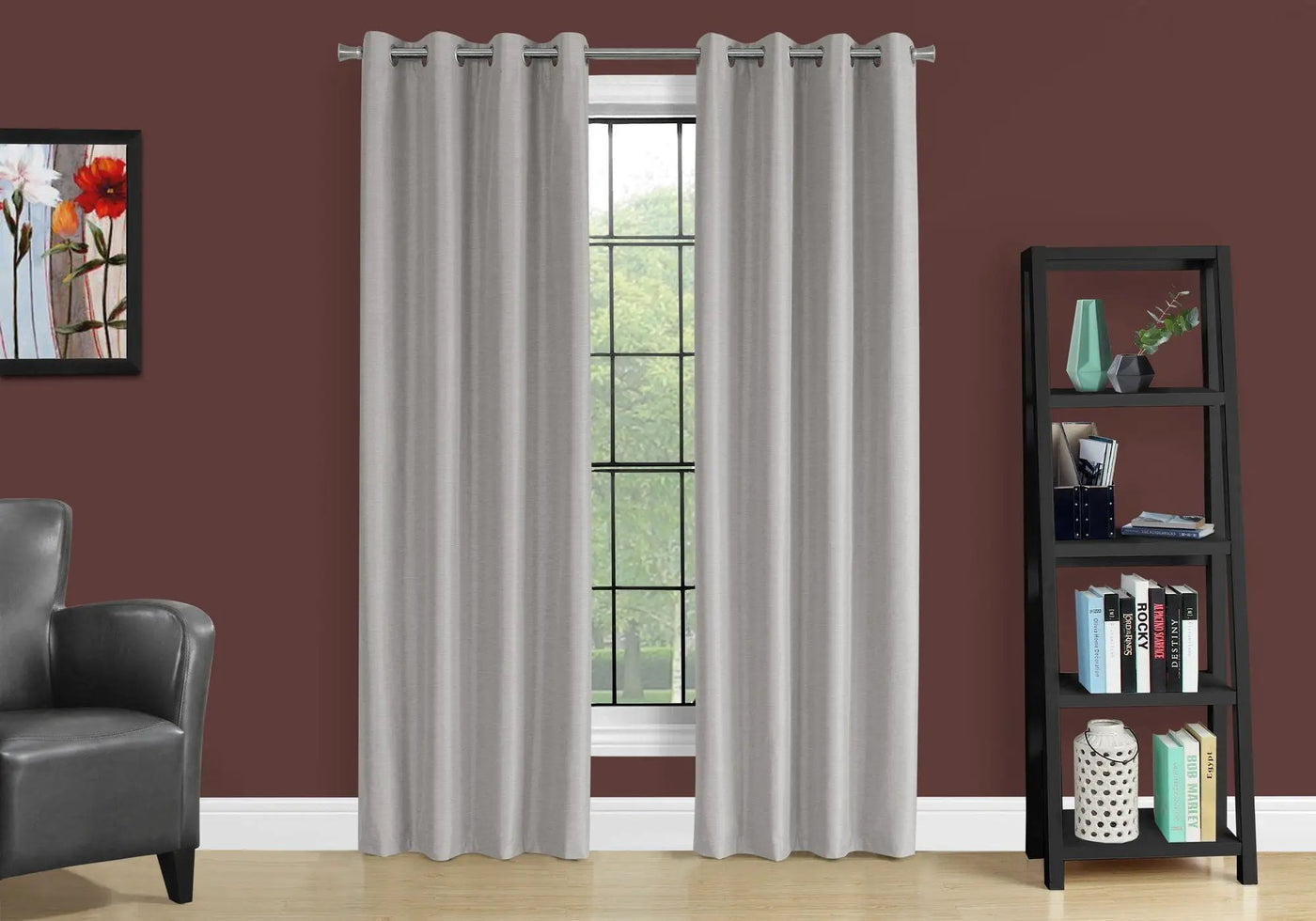 2 Pieces Set Room Darkening Curtain Panels with Grommet - Contemporary Style by HouseOfZazla