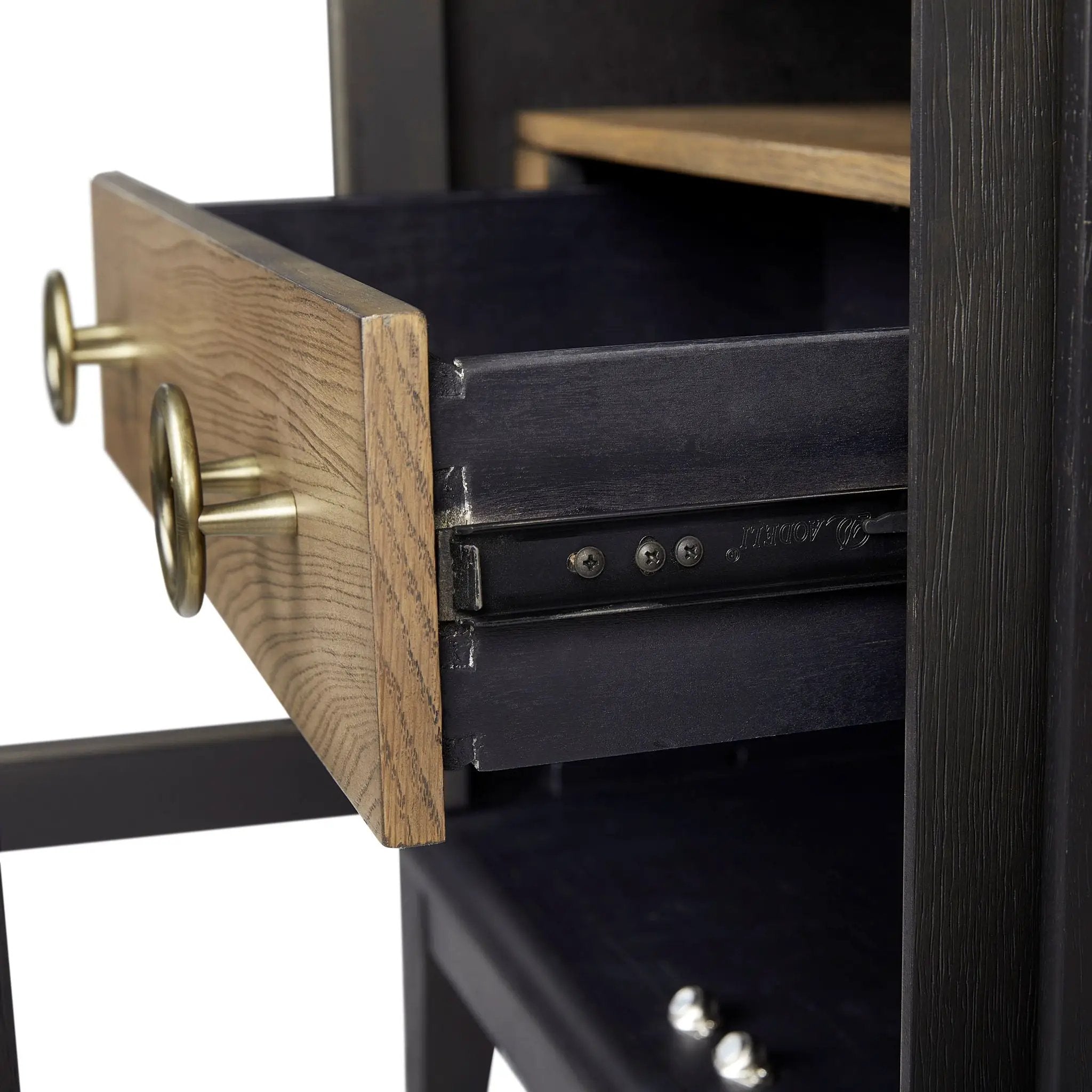 Glass Door Nightstand - Black by Unique Piece Furniture