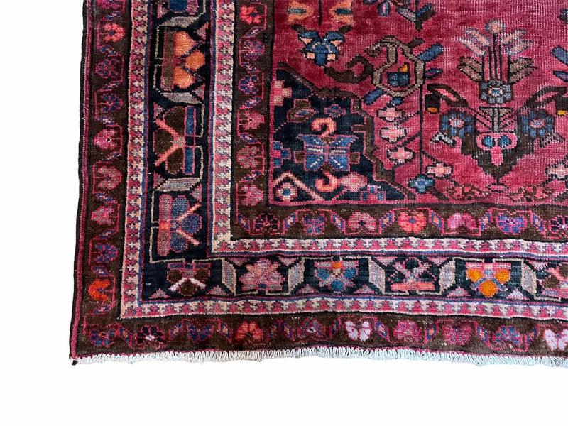 5.5 X 10 Handmade Wool Tribal Gallery Rug Wide Runner Corridor Rug Floral Red by Jewel Rugs