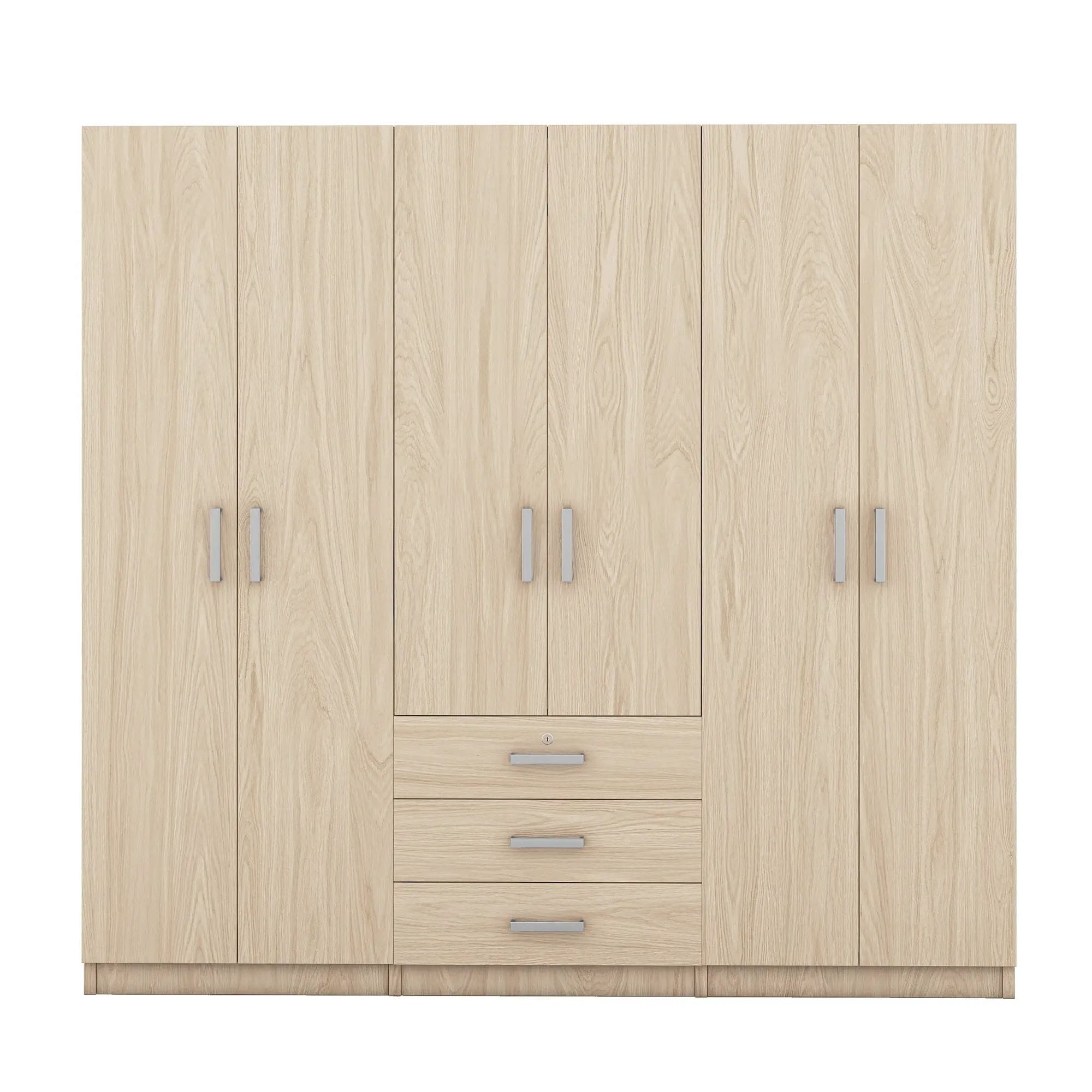 6 Doors Wardrobe Storage For Bedroom, With Big Drawers by Unique Piece Furniture
