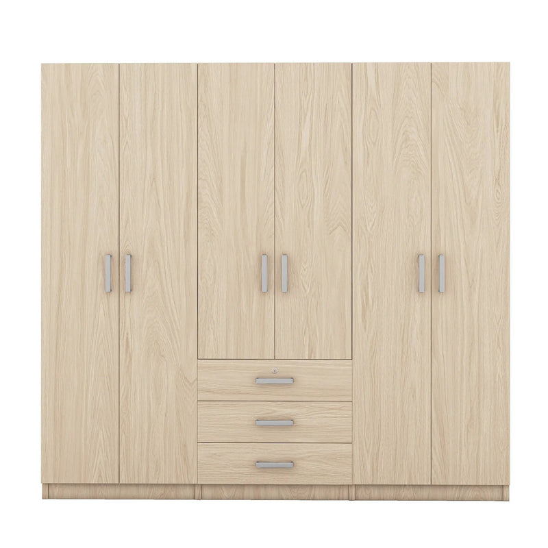 6 Doors Wardrobe Storage For Bedroom, With Big Drawers by HouseOfZazla