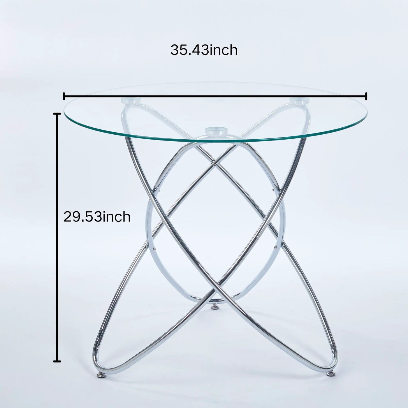 Metal Leg Dining Table With Tempered Glass Top by HouseOfZazla