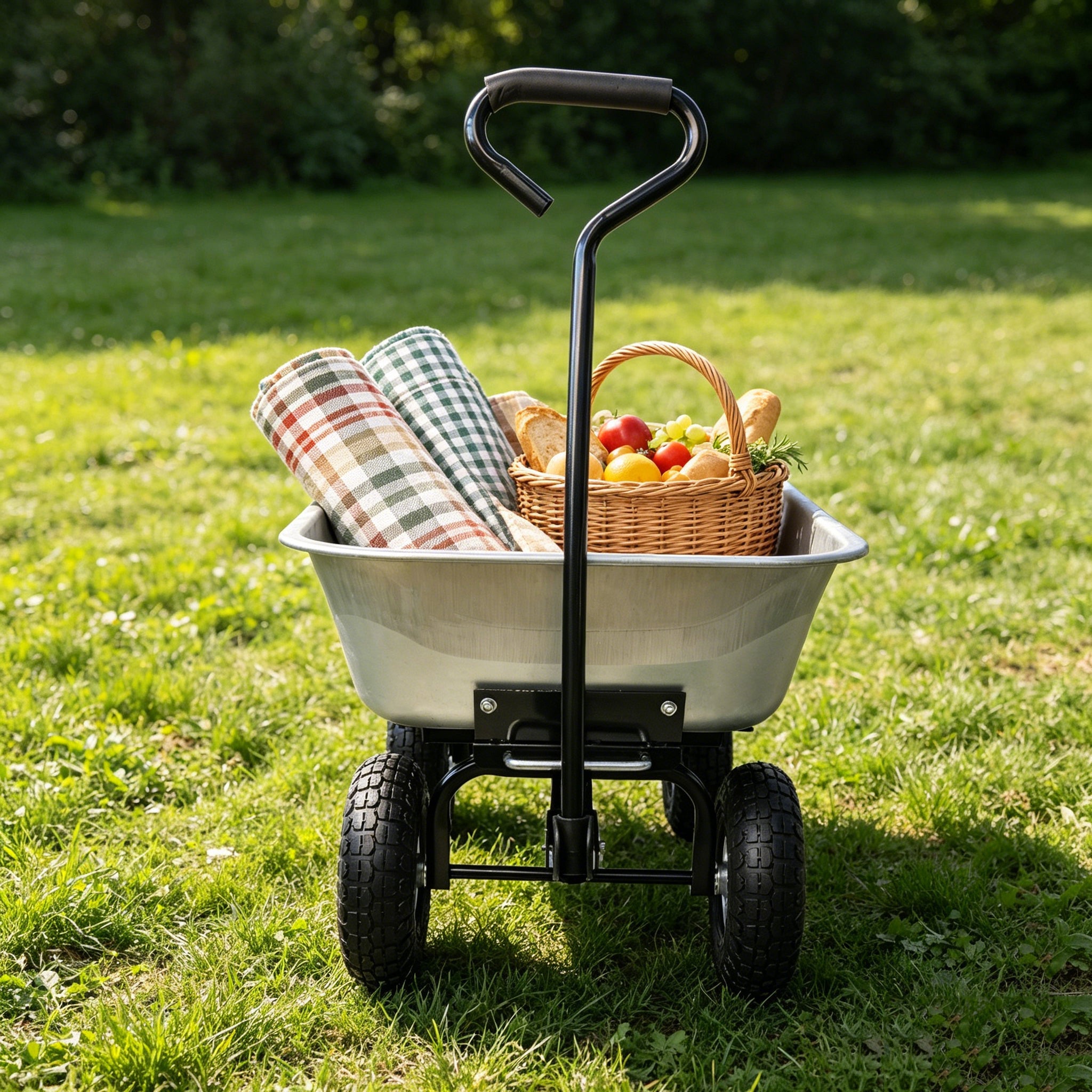 Folding Poly Garden Dump Truck with Steel Frame and Pneumatic Tires by HouseOfZazla
