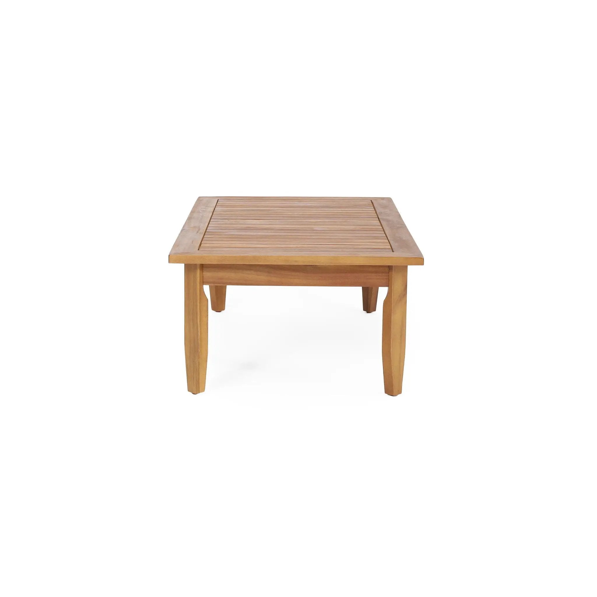 Bianca - Outdoor 3 Seater Sofa Chat Set With Ottoman - Teak by HouseOfZazla
