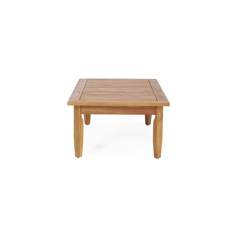 Bianca - Outdoor 3 Seater Sofa Chat Set With Ottoman - Teak by HouseOfZazla