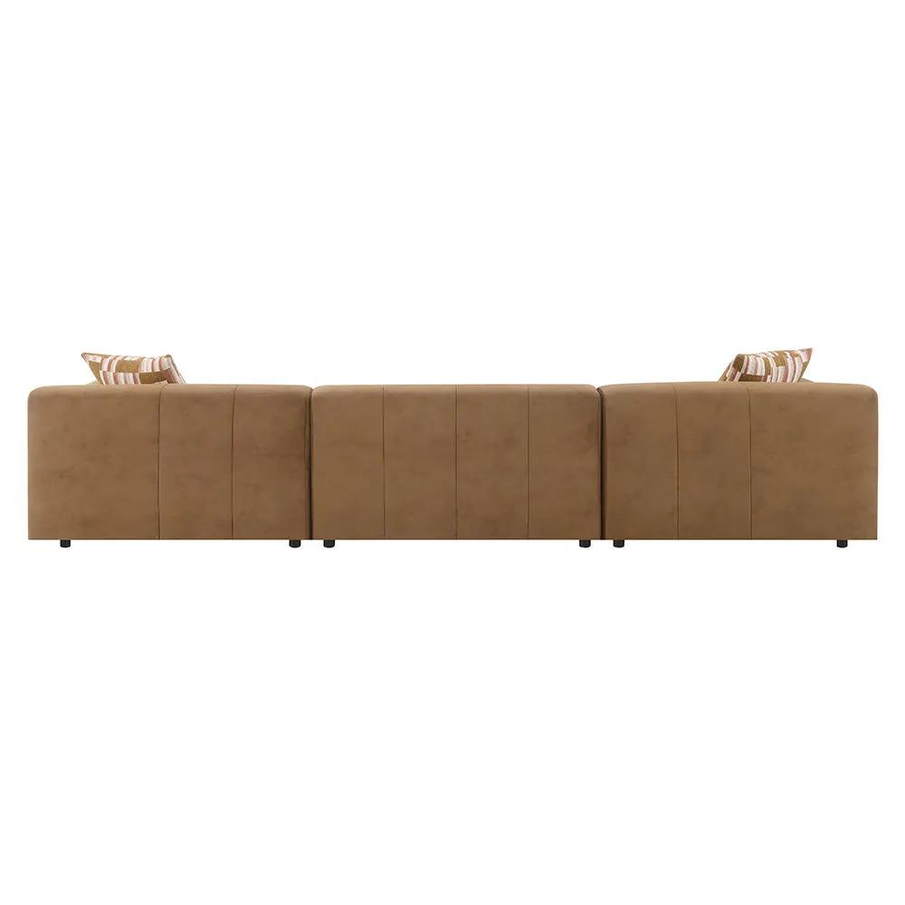 Zoey - Modular - RF Arm Chair With Pillow - Chocolate Suede