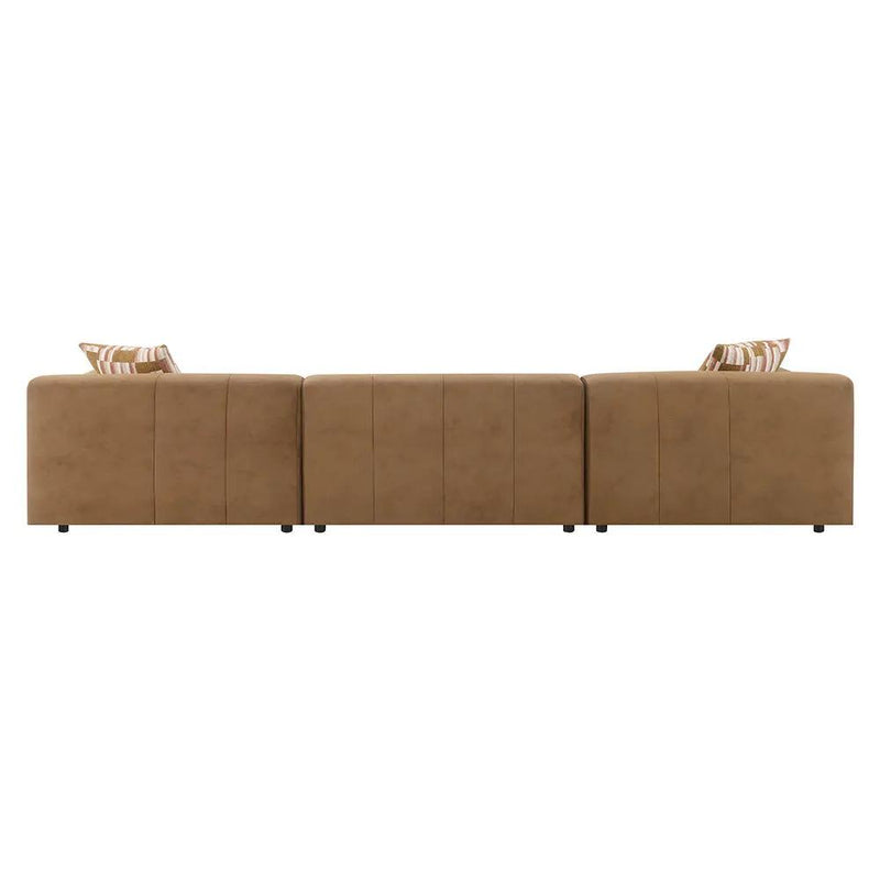 Zoey - Modular - RF Arm Chair With Pillow - Chocolate Suede