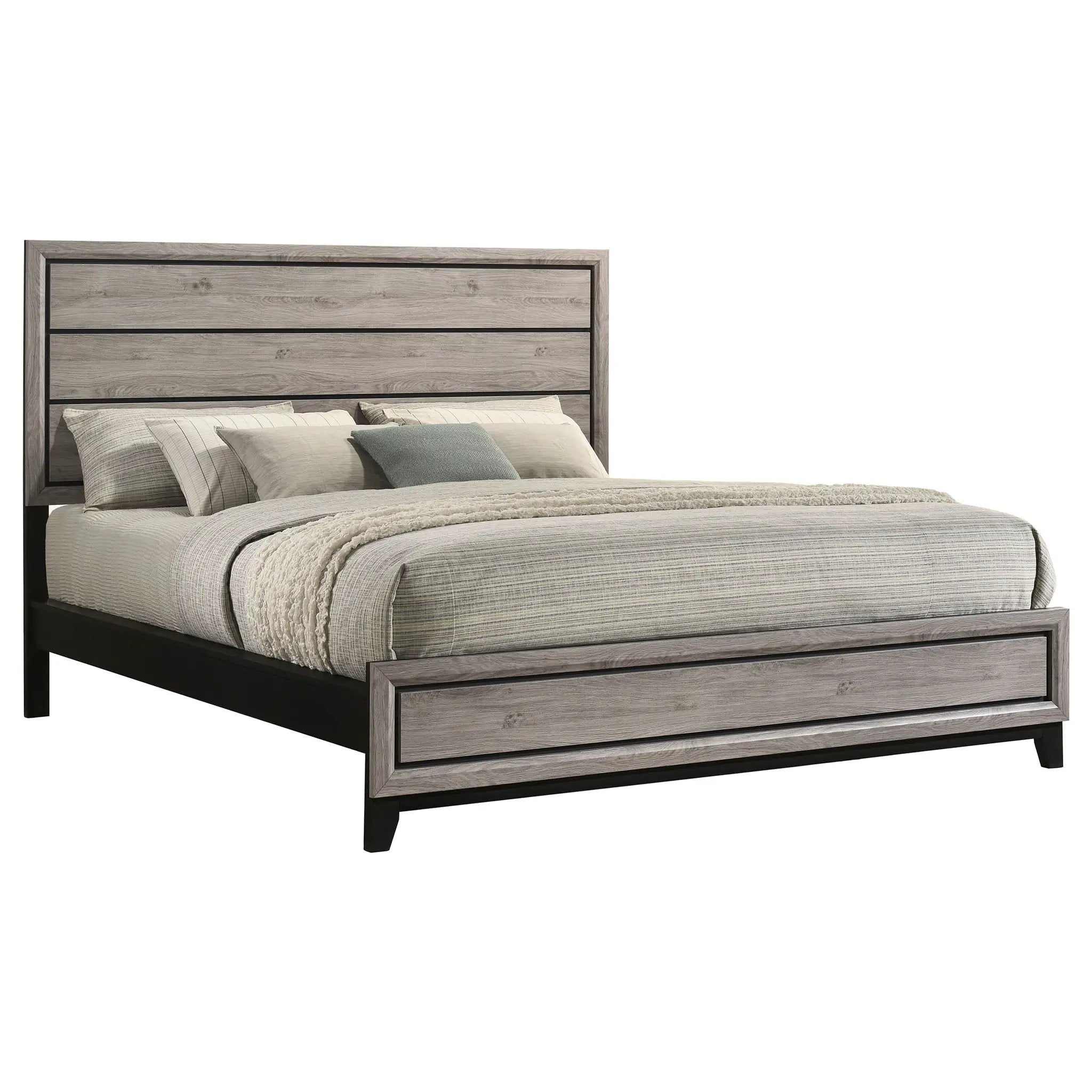 Watson Wood California King Panel Bed Light Taupe by Unique Piece Furniture