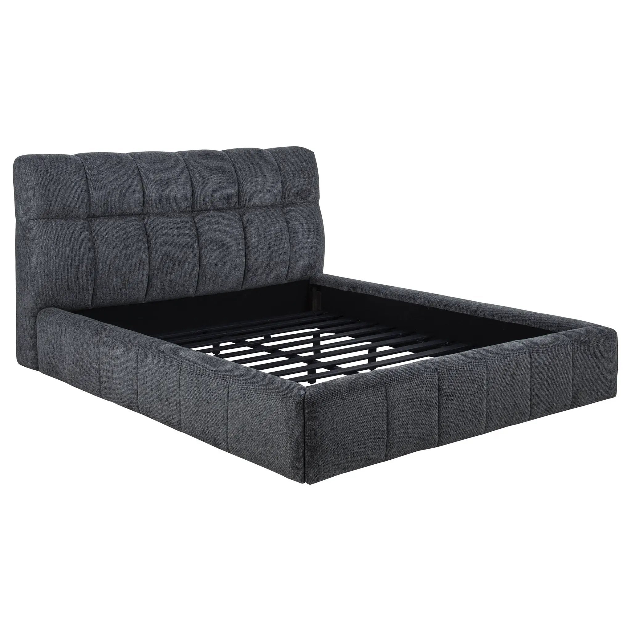 Nollet 48-inch Upholstered Eastern King Platform Bed Grey by Unique Piece Furniture