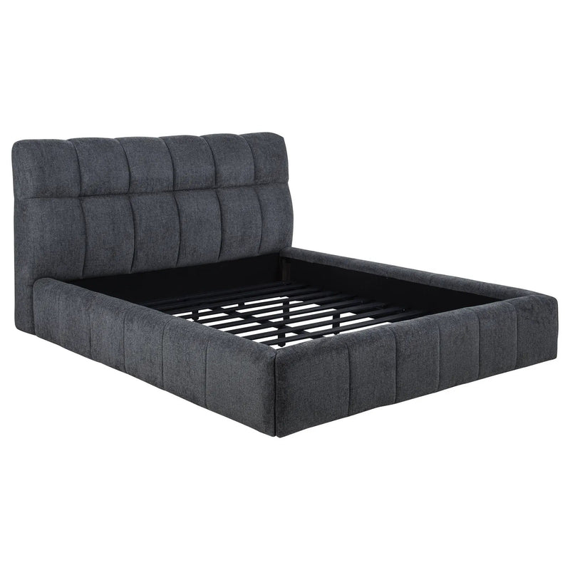 Nollet 48-inch Upholstered Eastern King Platform Bed Grey by Unique Piece Furniture