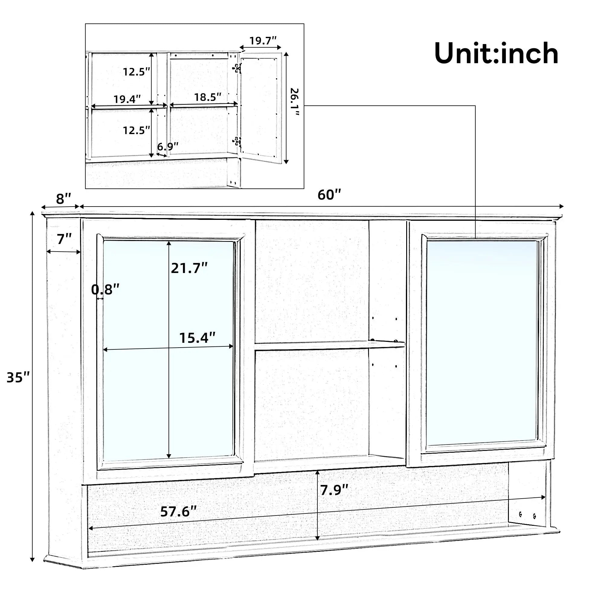 Double Sink Bathroom Vanity Set with Wall Mount Mirror Cabinet by HouseOfZazla