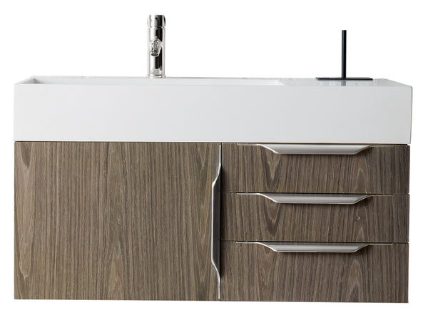 James Martin Columbia 36" Floating Single Bathroom Vanity, Ash Gray