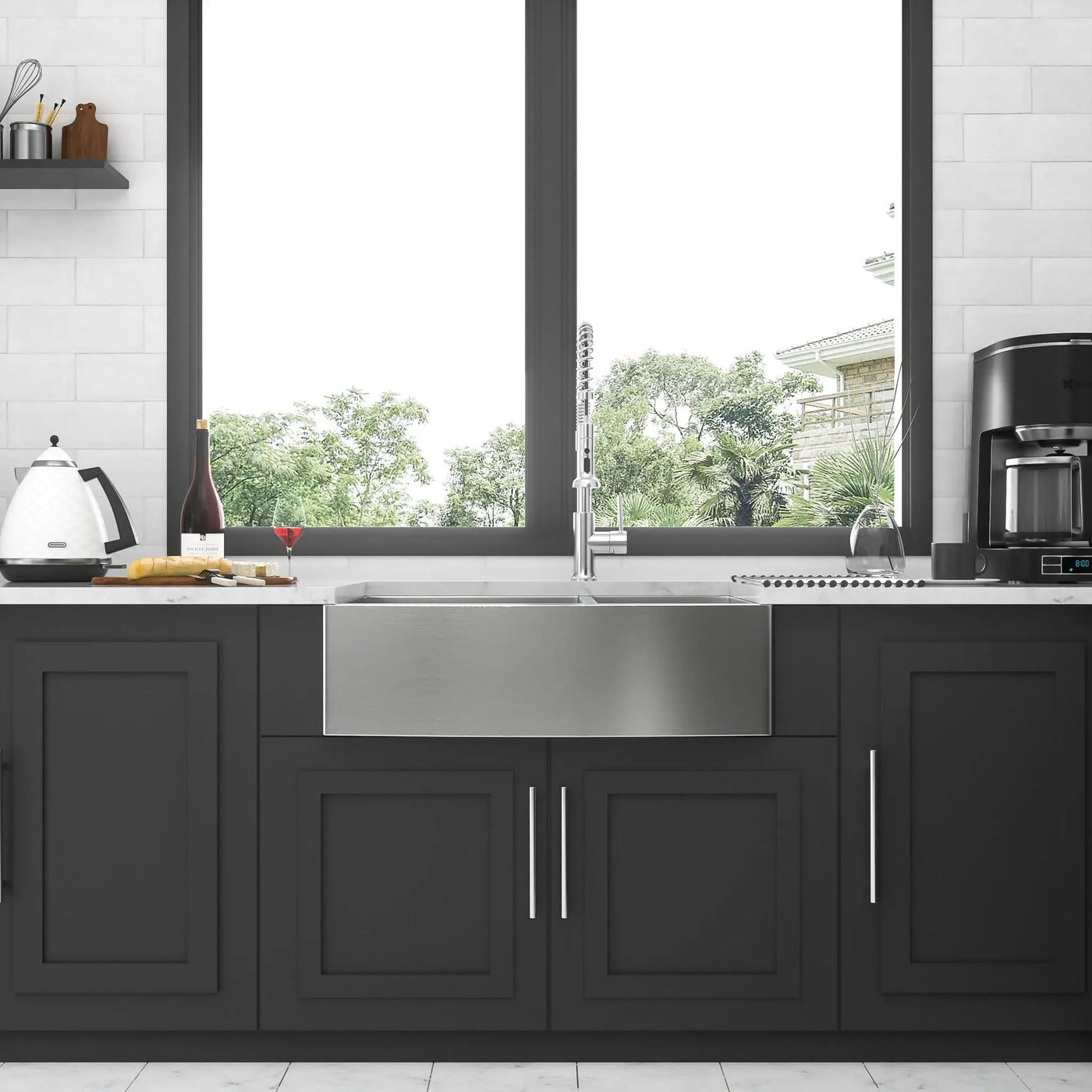 Farmhouse Sink With Double Bowl, 60 / 40 by HouseOfZazla