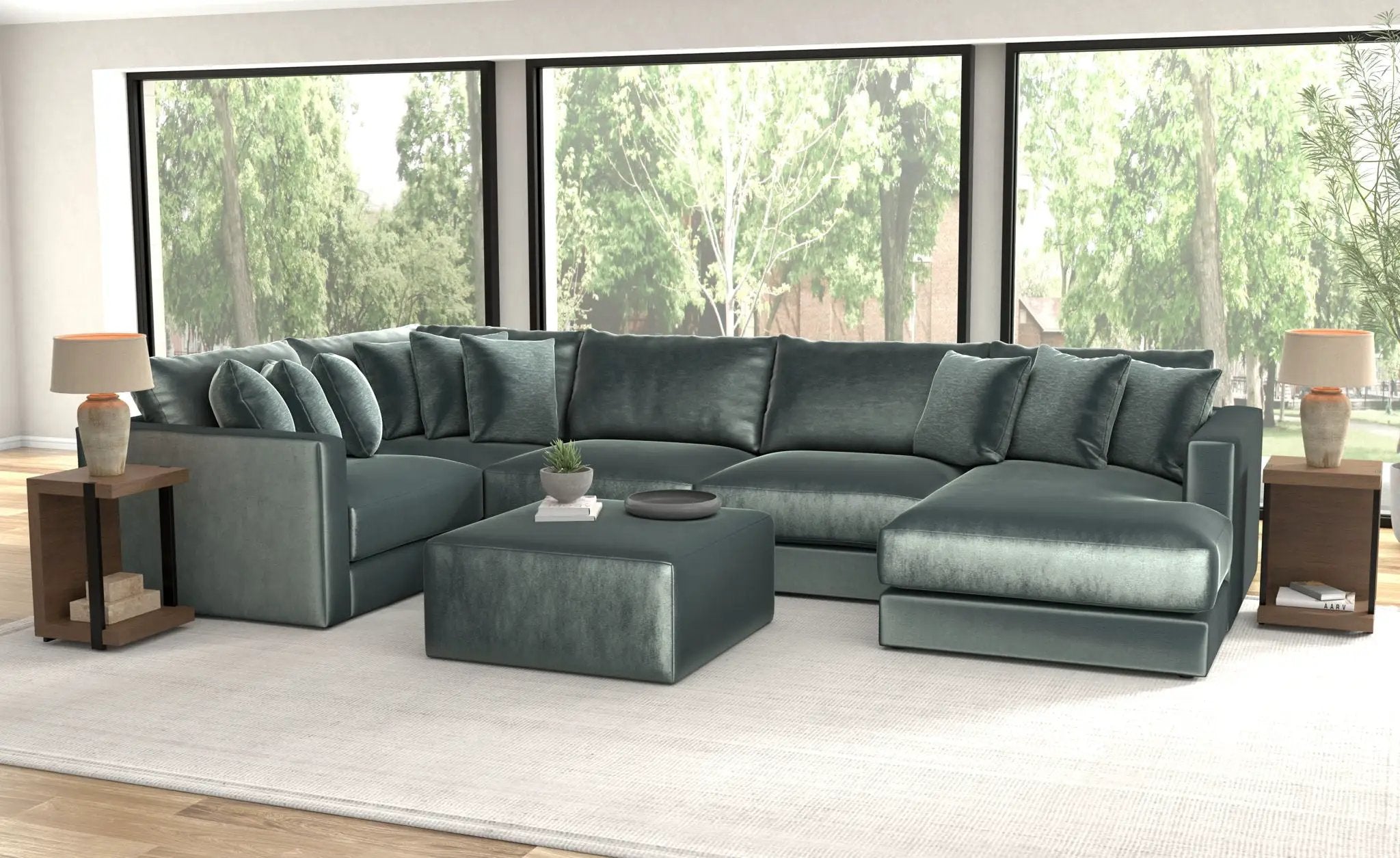 Remington - Modular Sofa And Cocktail Ottoman by Unique Piece Furniture