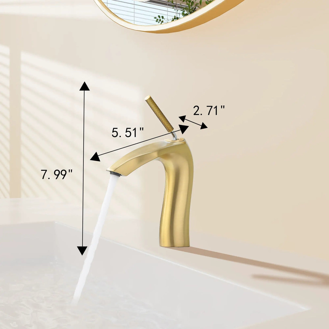 Contemporary Single Handle Lavatory Basin Sink Faucet Brass by HouseOfZazla