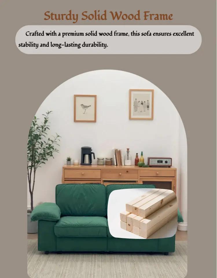 Modern Green Velvet Storage Sofa (2.5S) 78.74 Inch by HouseOfZazla