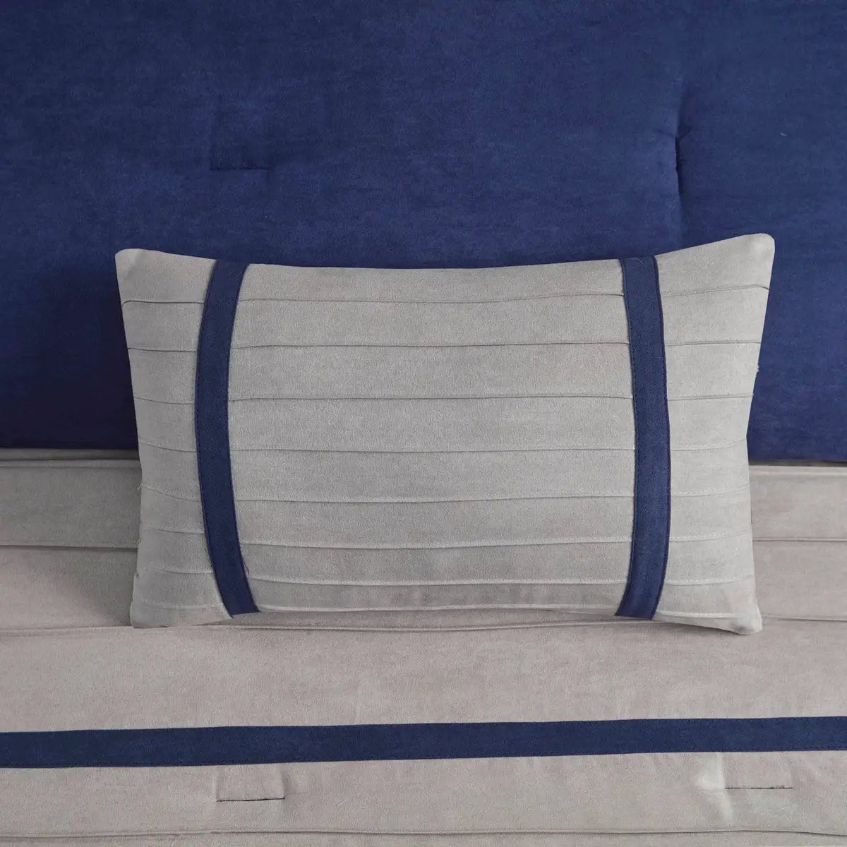 7 PC Pieced Faux Suede Comforter Set by HouseOfZazla