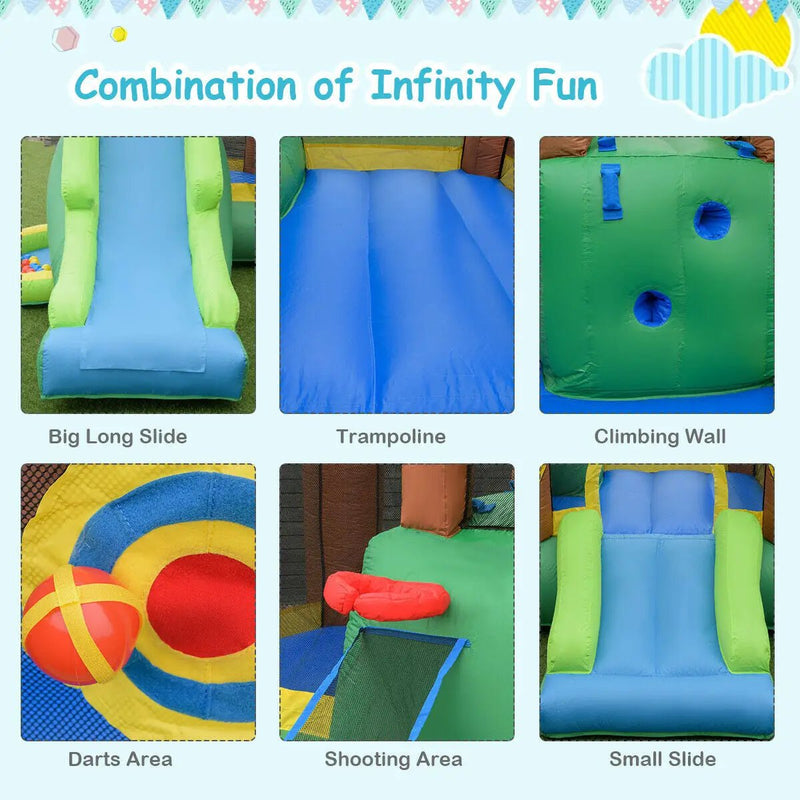 Kids Inflatable Jungle Bounce House Castle including Bag without Blower by DirectDeals