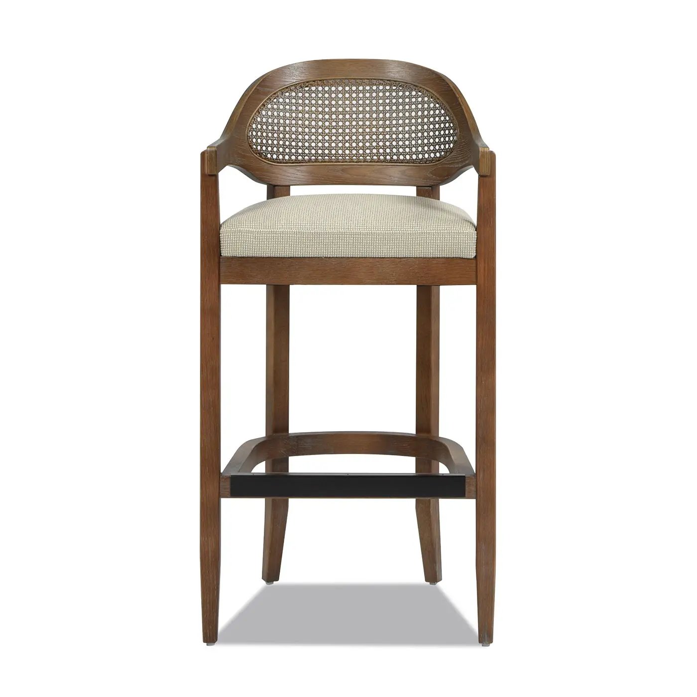 Americana - Mid-Century Modern Cane Back Counter Stool by HouseOfZazla