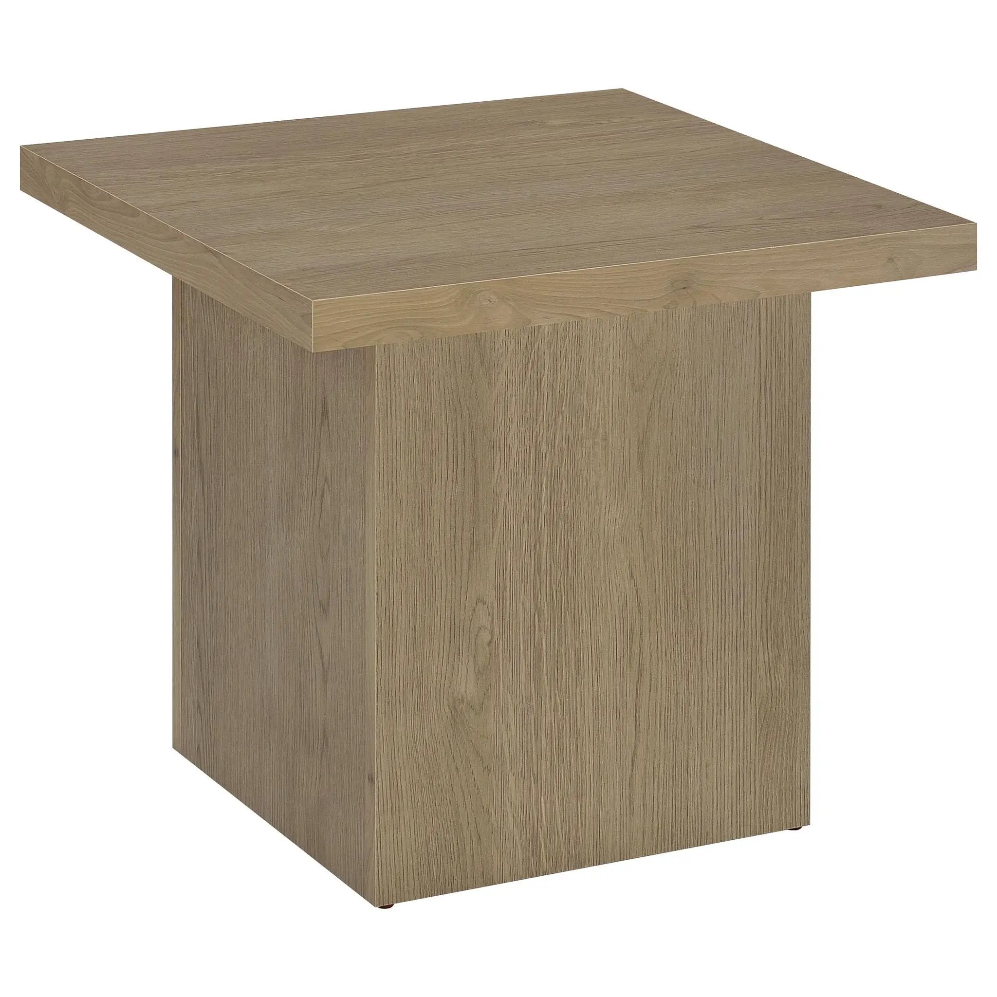 Devar Square Engineered Wood Side End Table Latte by Unique Piece Furniture