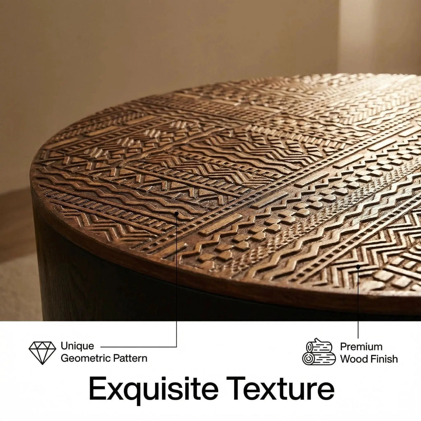 Round Coffee Table With Storage Function For Living Rooms by HouseOfZazla