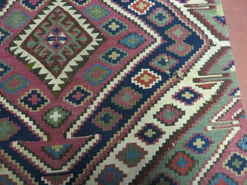 2' 1" X 4' 4" Antique Handmade Bagface Kilim Shirvan Caucasian Wool Rug Nice by Jewel Rugs