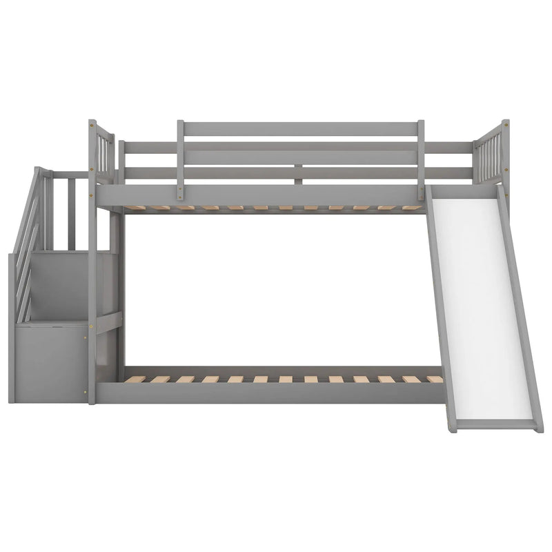 Bunk Bed With Convertible Slide And Stairway by HouseOfZazla