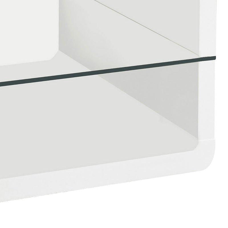 Emerson - 1 Shelf Rectangular Side End Table - White by HouseOfZazla