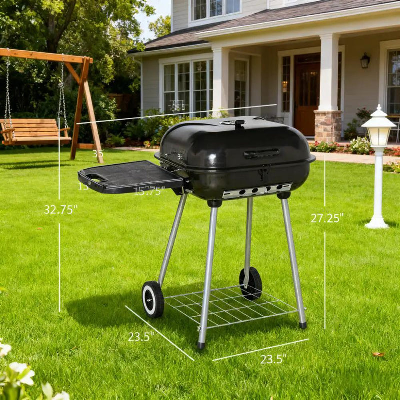 22-Inch Porcelain-Enameled Outdoor BBQ Grill by HouseOfZazla