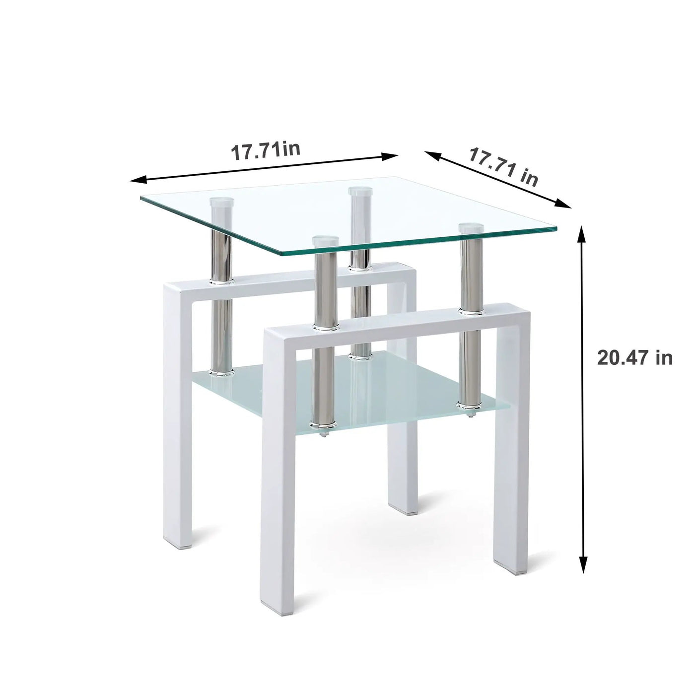 Tempered Glass Table With Storage by HouseOfZazla