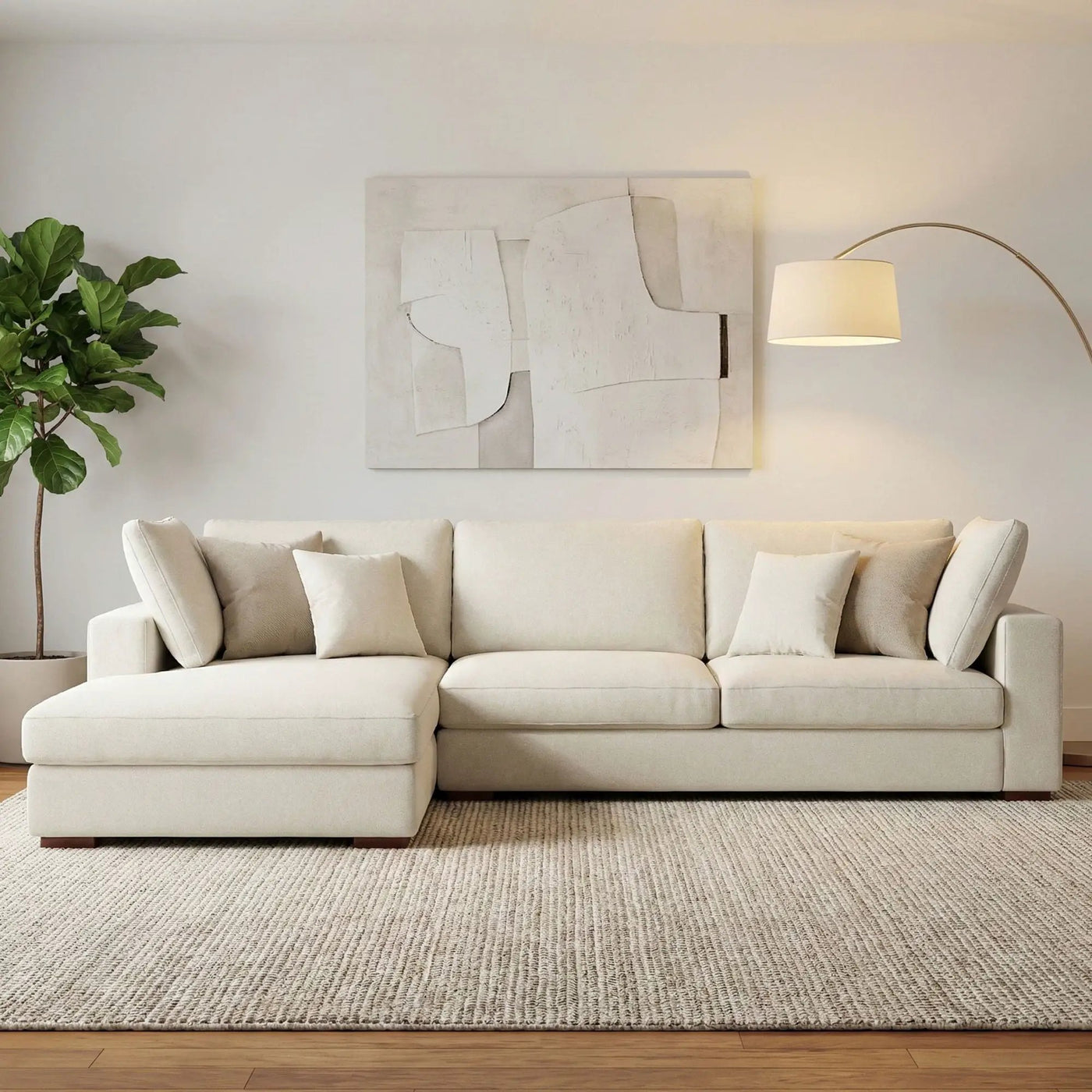 Charlie - Upholstered Deep Seater Sectional Sofa by HouseOfZazla