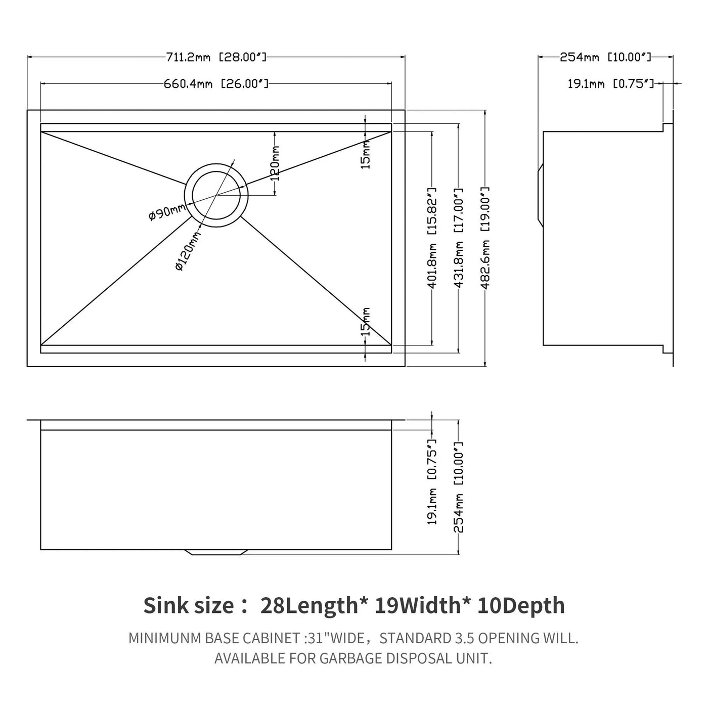 Single Bowl Undermount Workstation Kitchen Sink with Accessories by HouseOfZazla